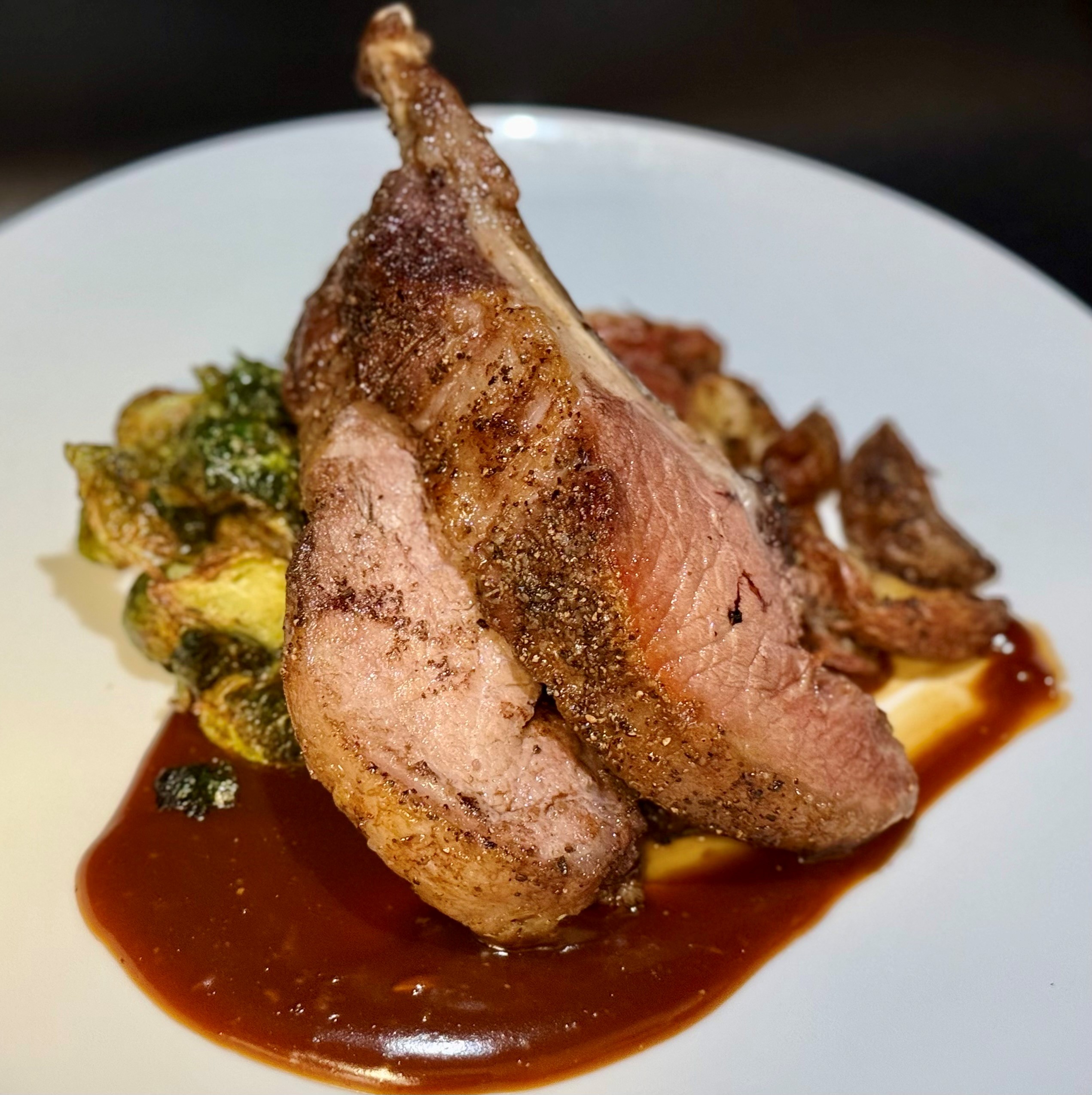 Iberico Pork Ribeye Chef's Feature at The Tasting Room Traverse City